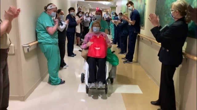 Linda Goodman being discharged