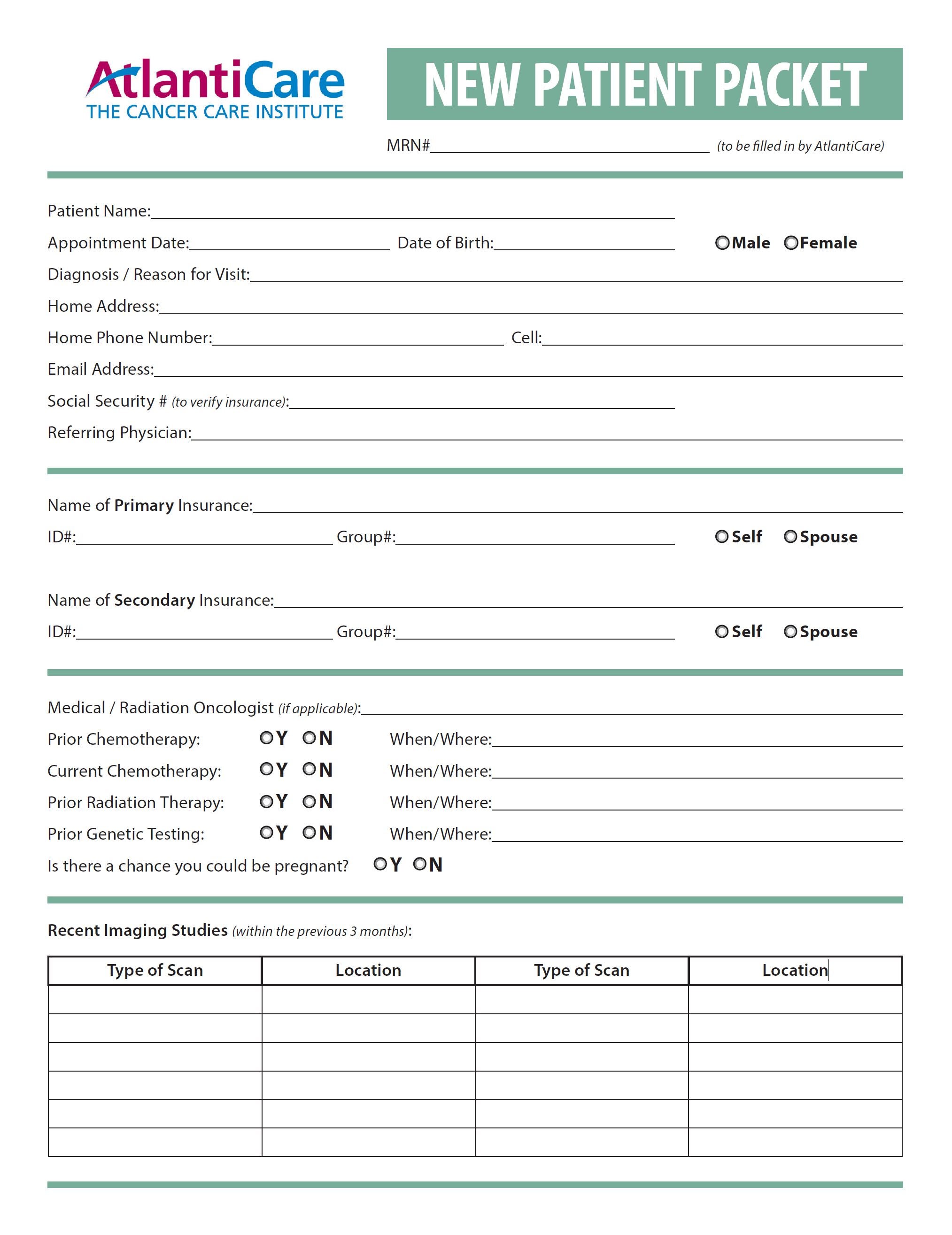 New Patient Packet