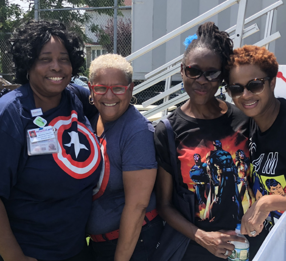 A group of women standing together